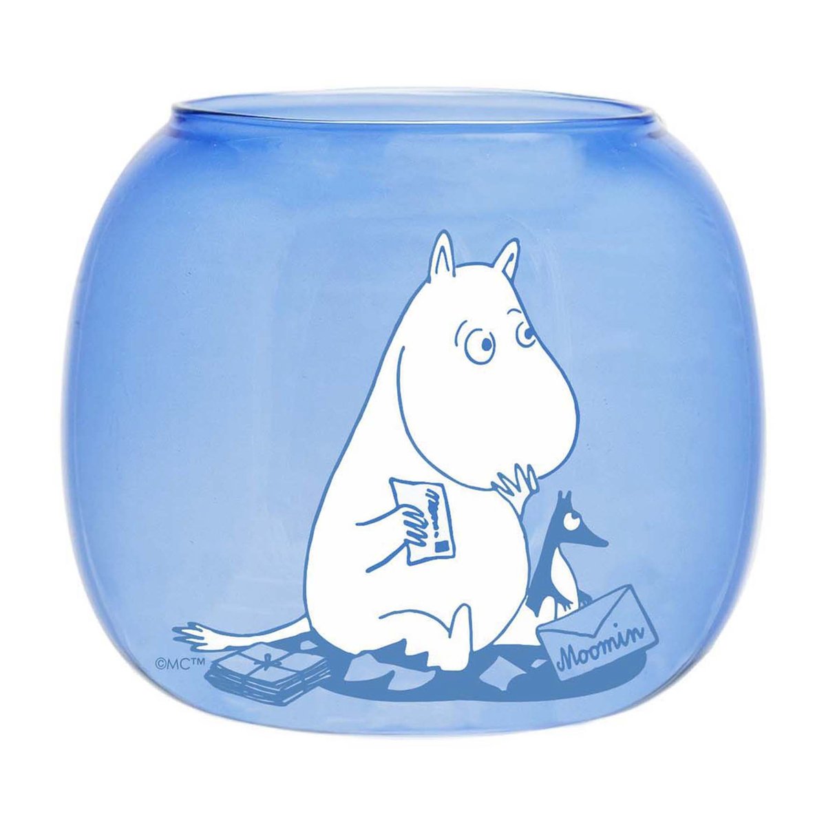 Muurla Mummi lyslykt/skål Ø 9 cm Blue
