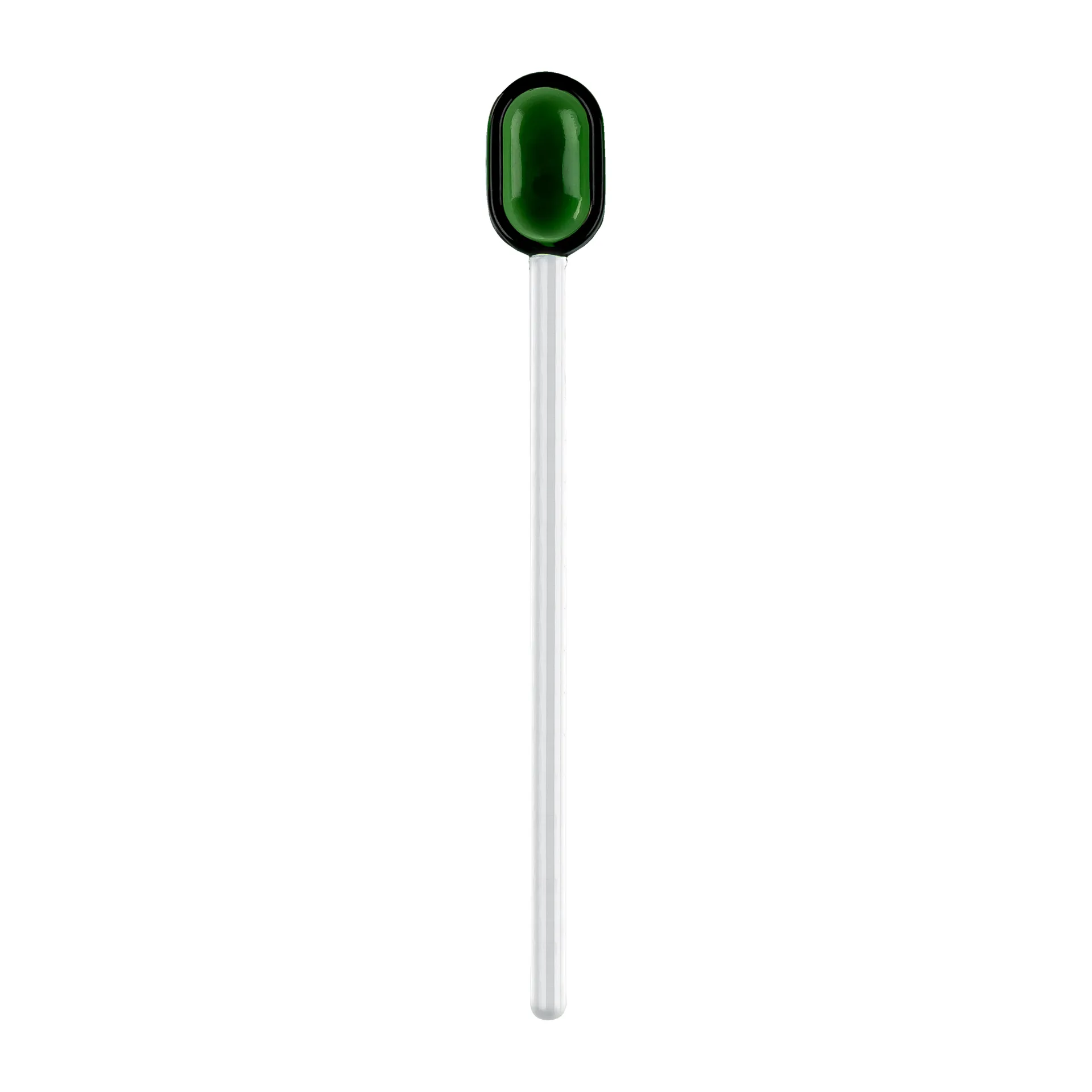 Muurla latteskje glass 15,5 cm, Green-clear Muurla