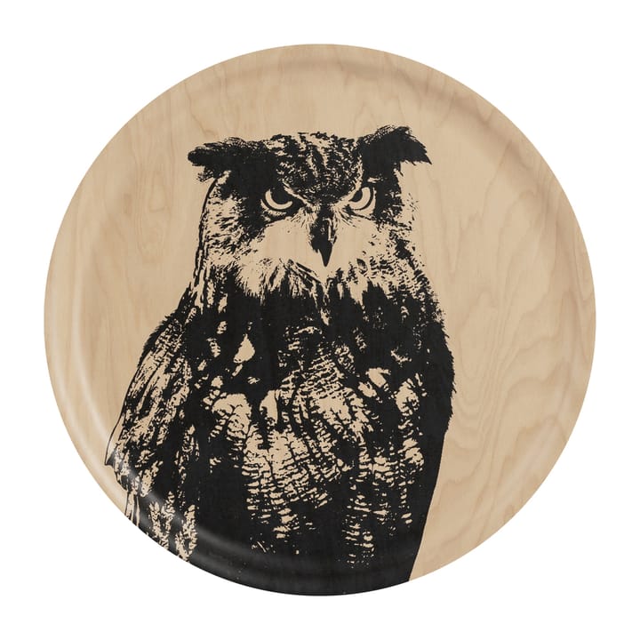 Nordic The Eagle Owl brett Ø 35 cm, Natur-svart Muurla