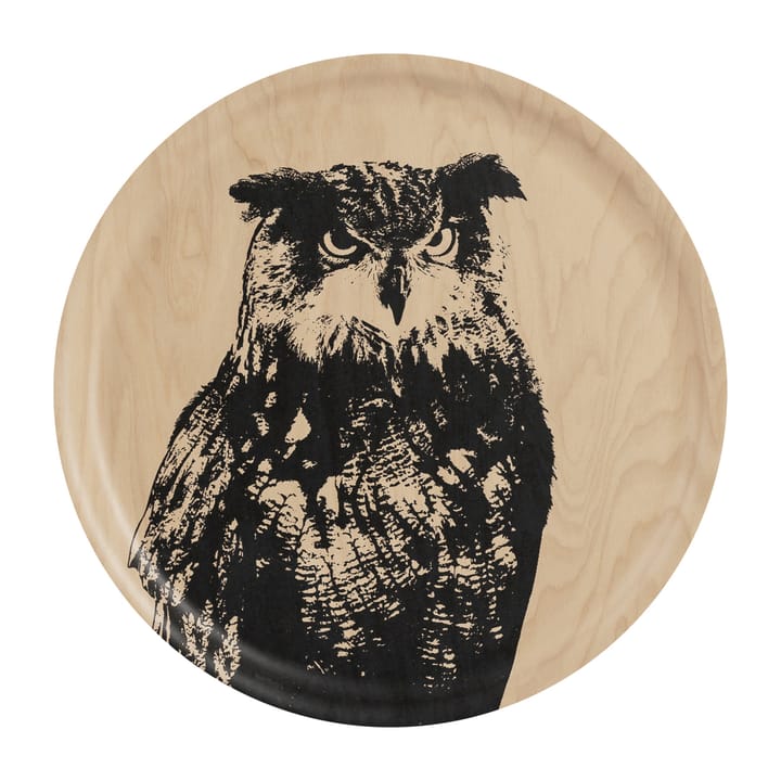 Nordic The Eagle Owl brett Ø 35 cm - Natur-svart - Muurla