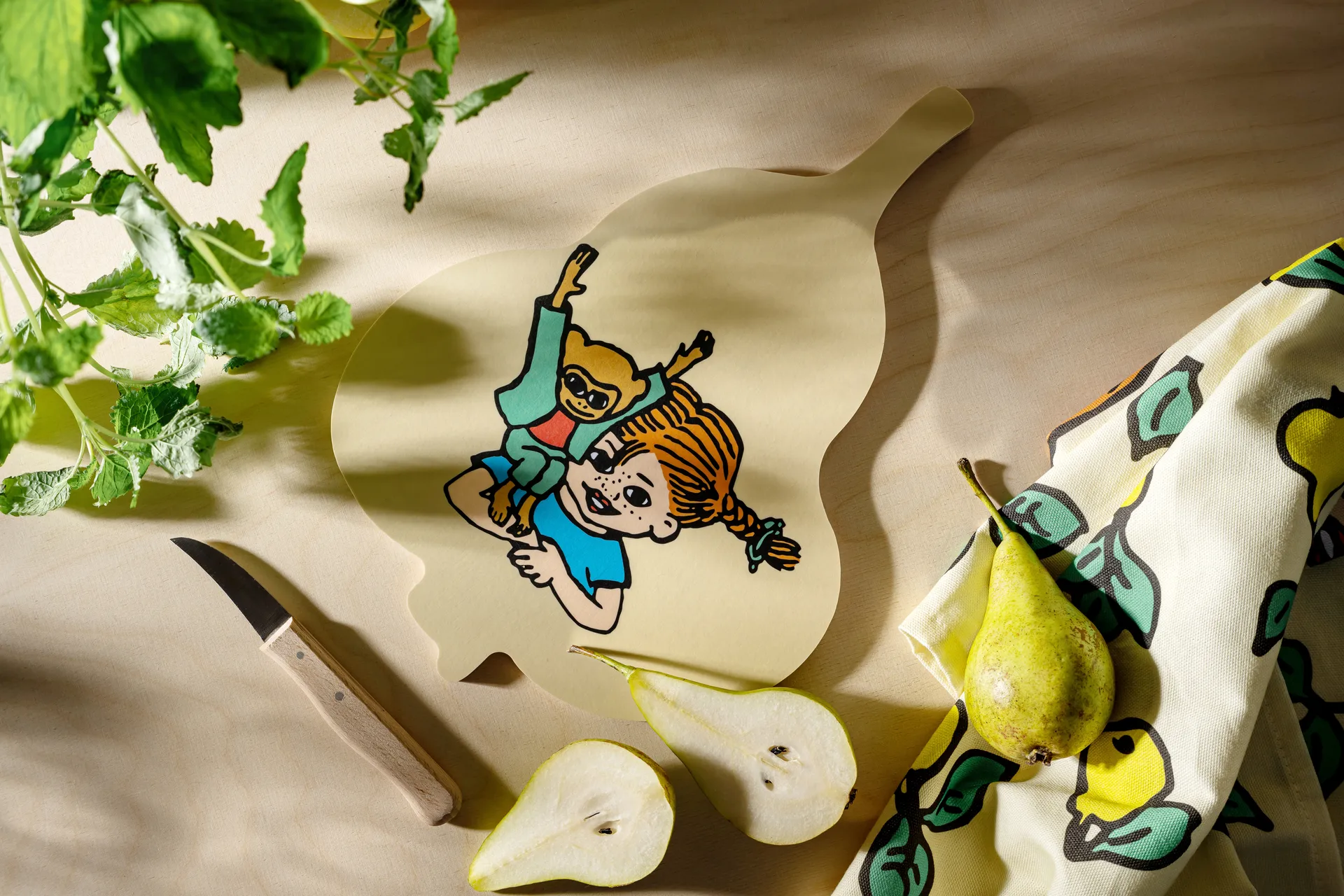 Pippi Chop & Serve skjærebrett 21x30 cm, Fruits Muurla