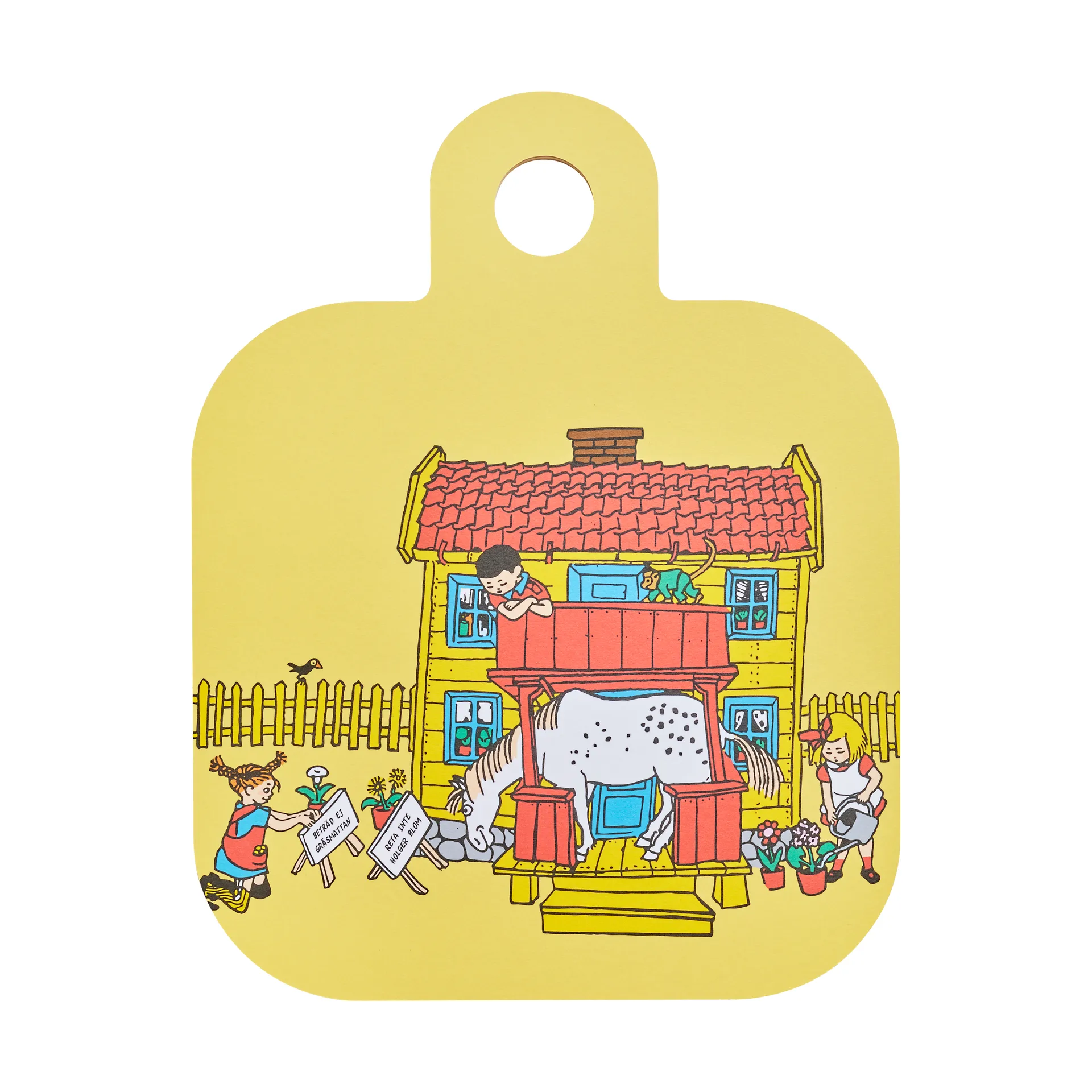 Pippi Chop & Serve skjærebrett 25x32 cm, Villa Villekulla Muurla