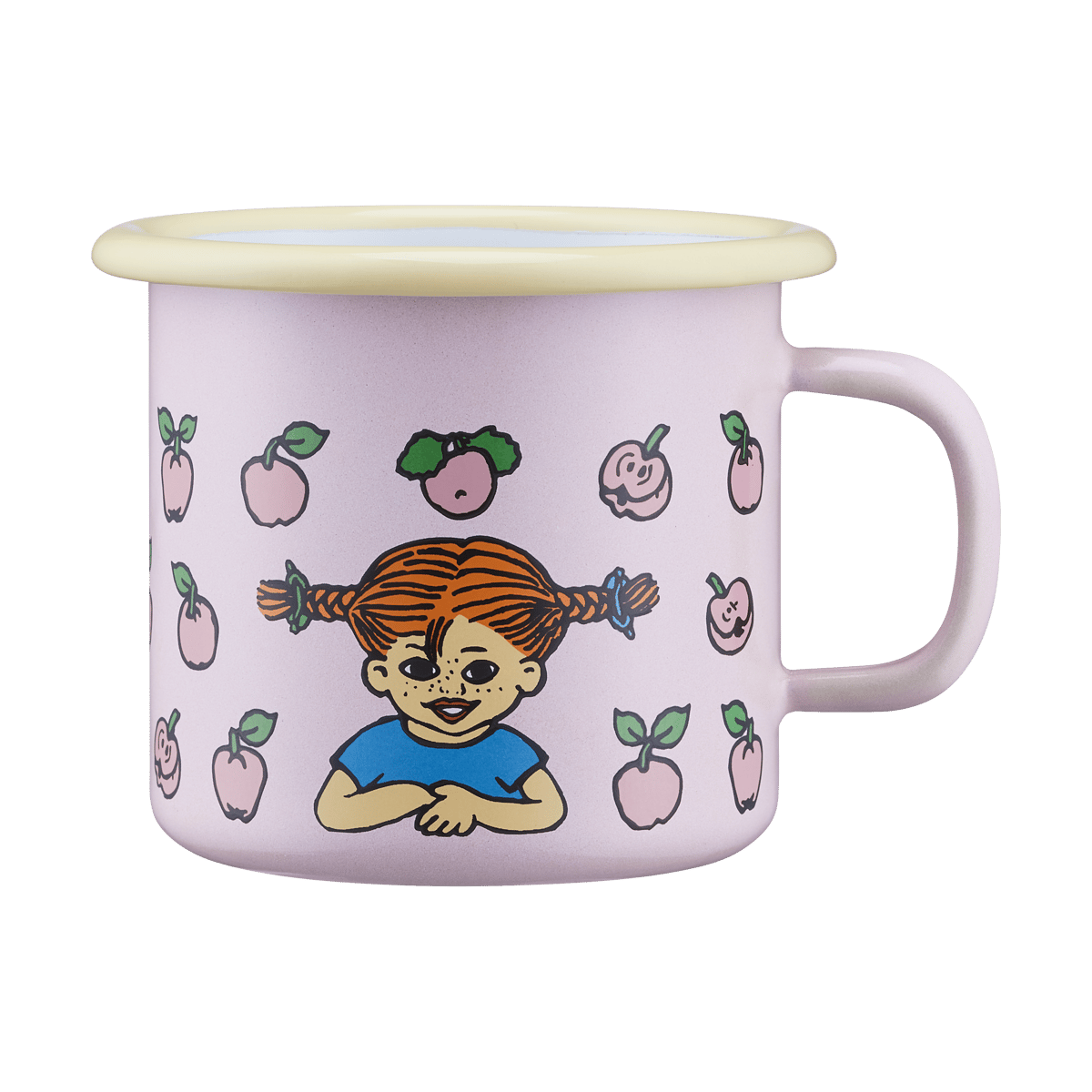 Muurla Pippi emaljekrus 2,5 dl Fruits | Skandinavisk Design | Kaffekopper | Rosa