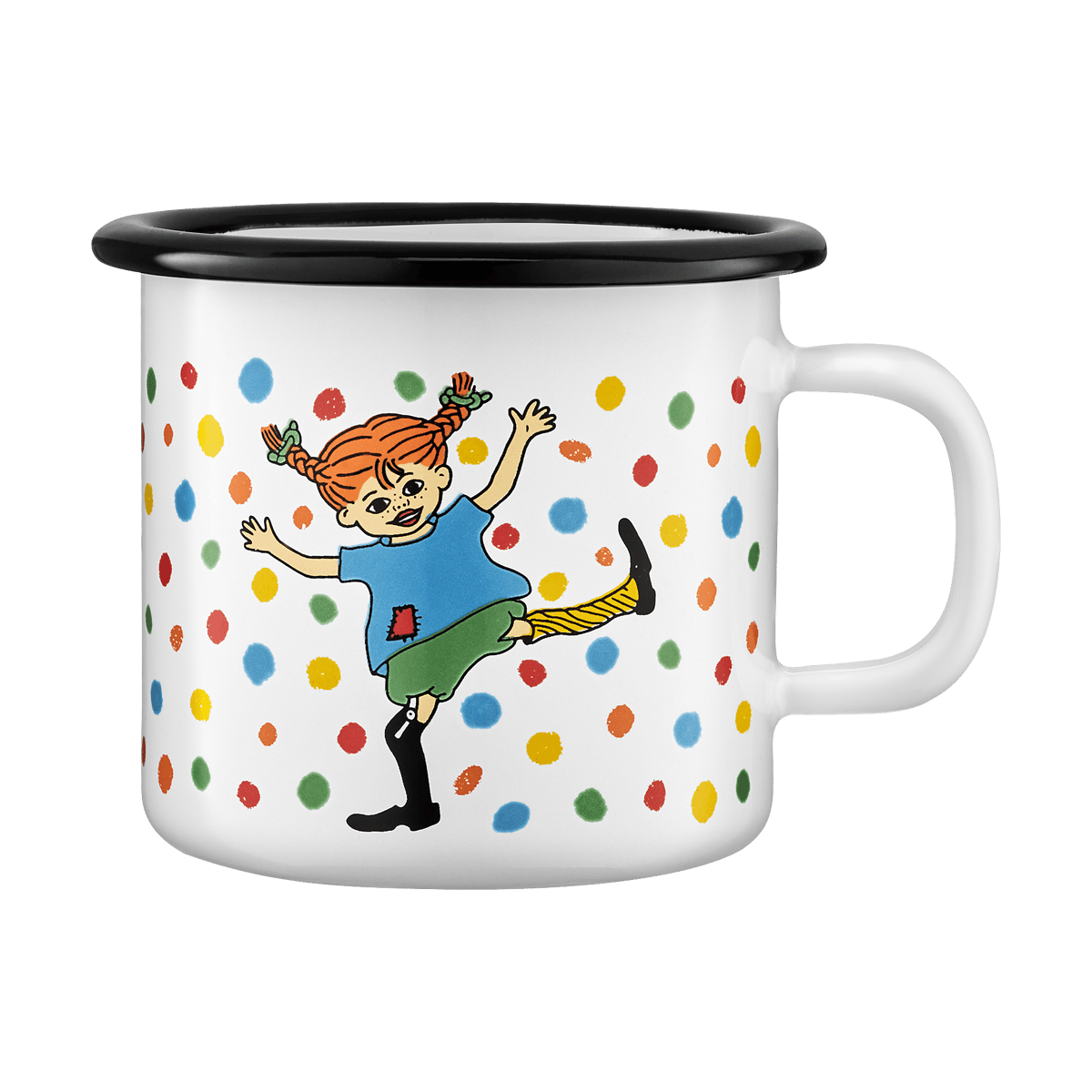 Muurla Pippi emaljekrus 2,5 dl Hoppsan
