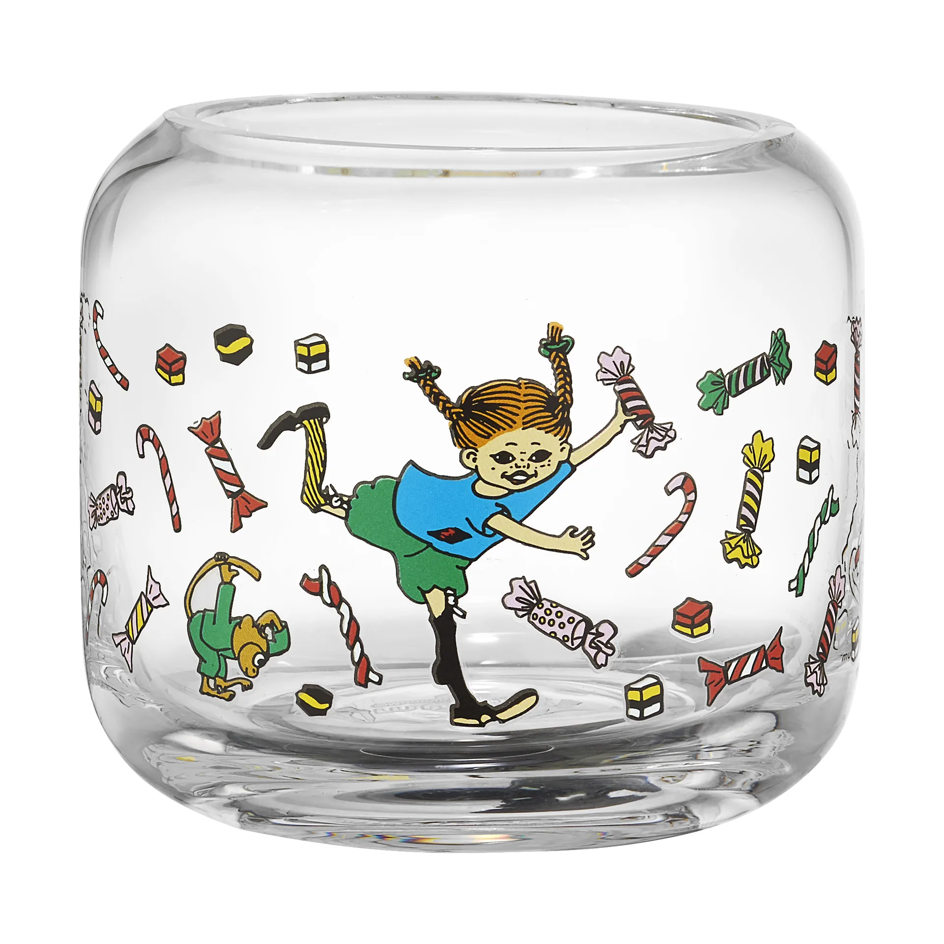 Pippi lyslykt Ø9x8 cm, Candy Muurla