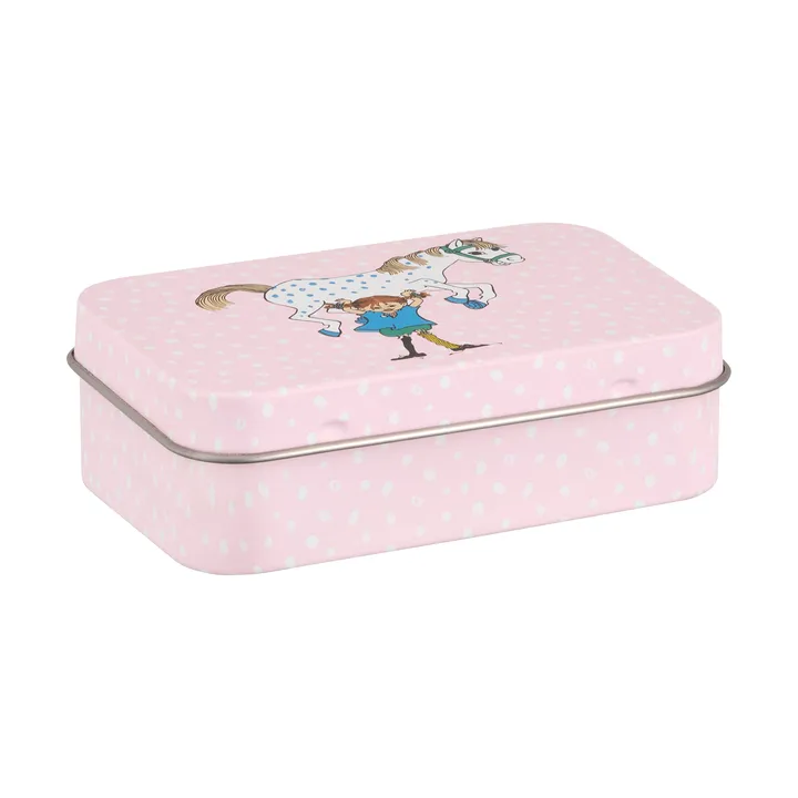 Pippi metallboks 10x6,5x3 cm - Pippi and the Horse - Muurla