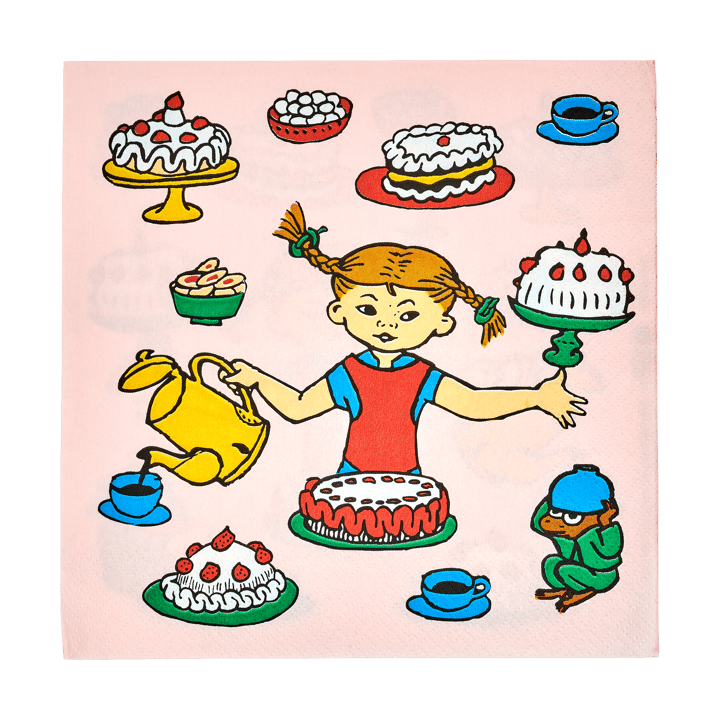 Pippi servietter 33x33 cm 20-pakning - Bursdag - Muurla