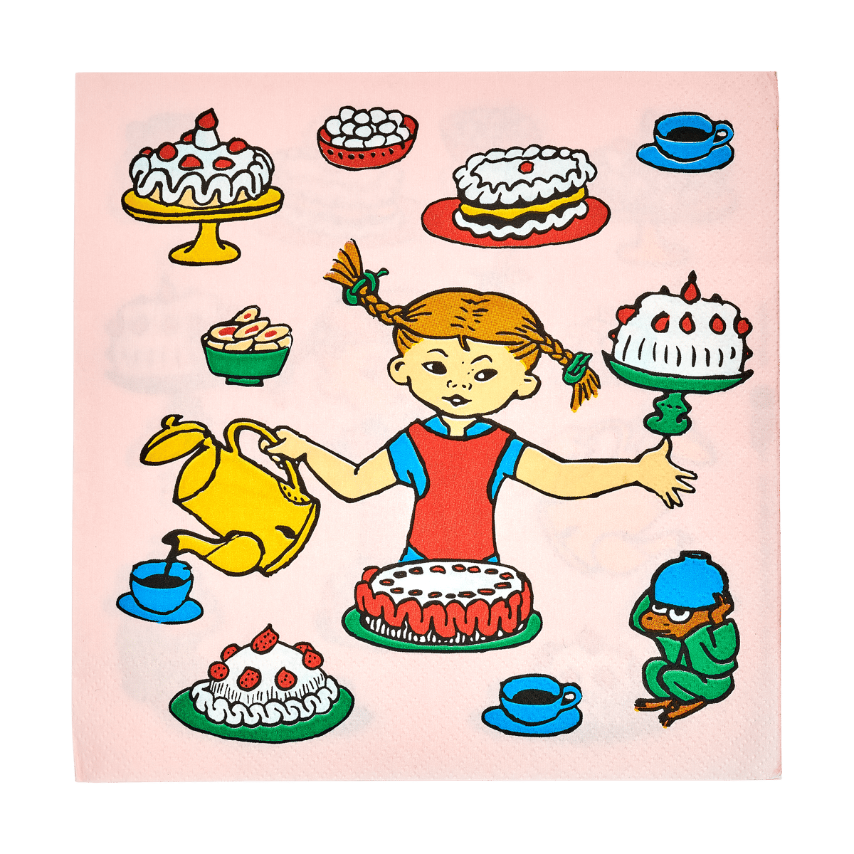 Muurla Pippi servietter 33x33 cm 20-pakning Bursdag