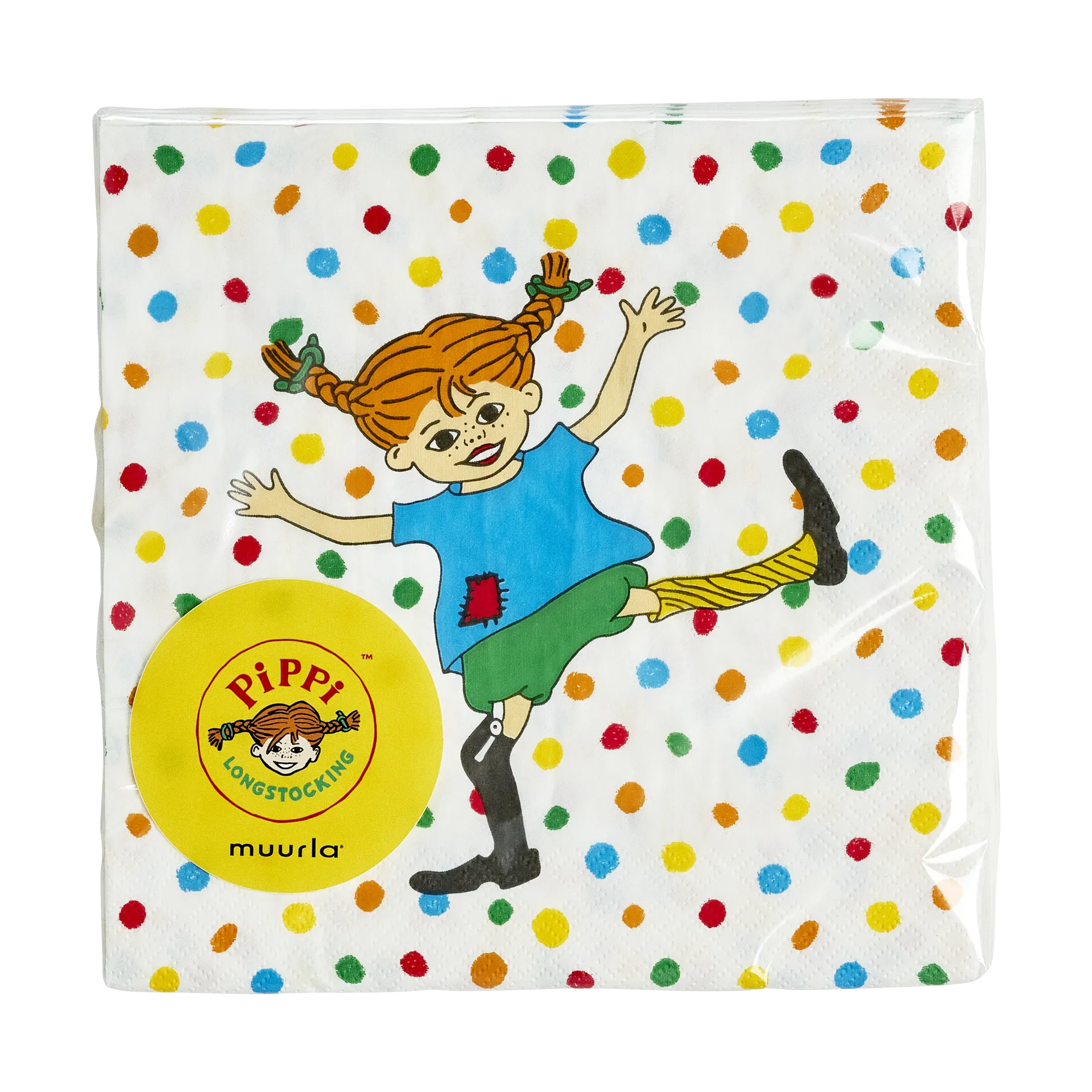 Pippi servietter 33x33 cm 20-pakning, Hoppsan Muurla