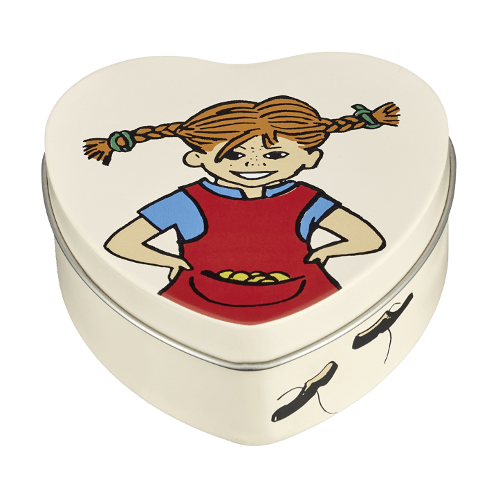 Pippi tinnboks hjerteformet 4x10 cm. - Be More Pippi - Muurla