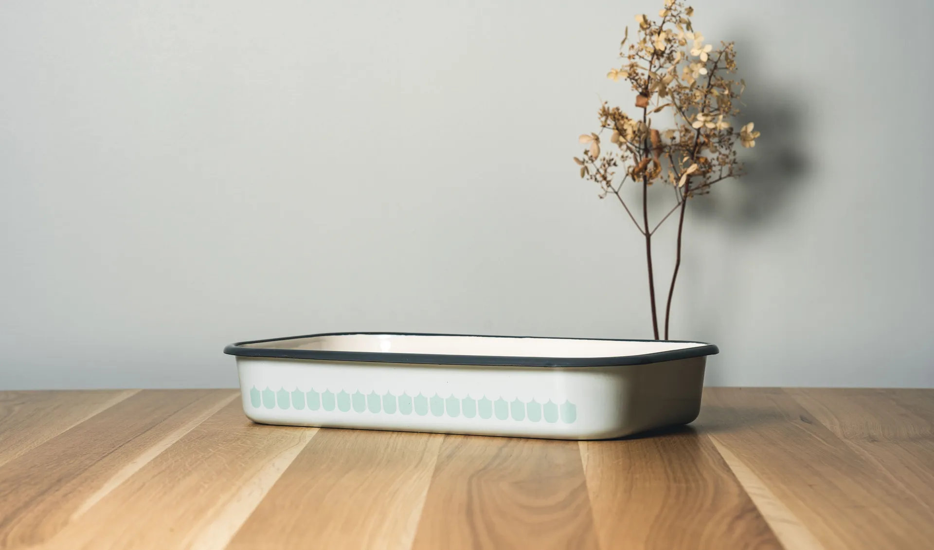 Vappu emaljert ildfast form 19 x 32 cm, Green Muurla