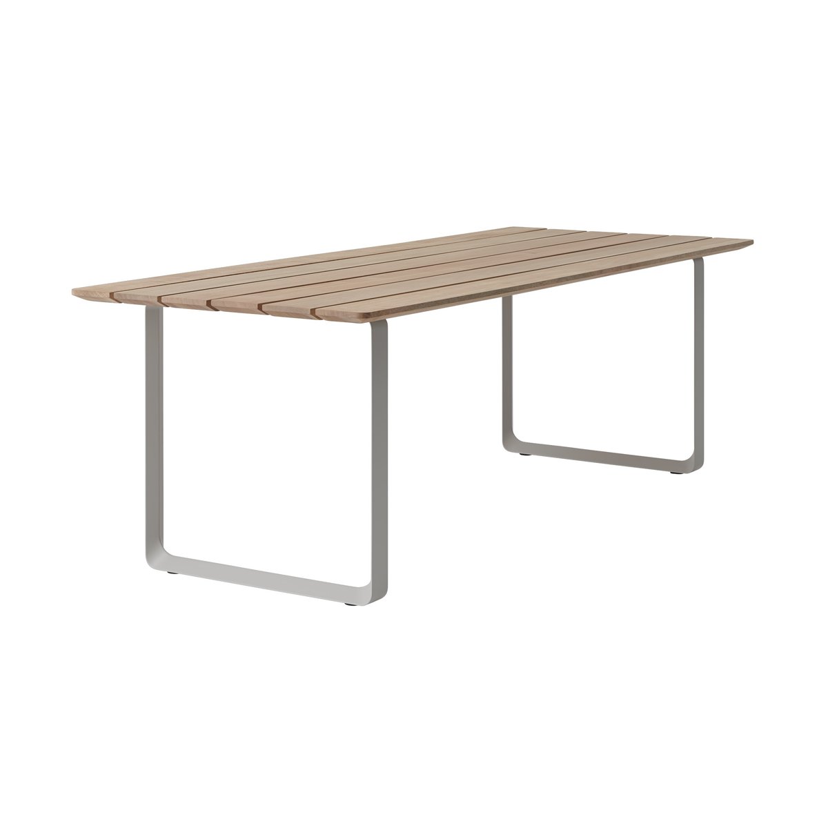 Muuto 70/70 Outdoor spisebord 225x90 cm grått stålstativ