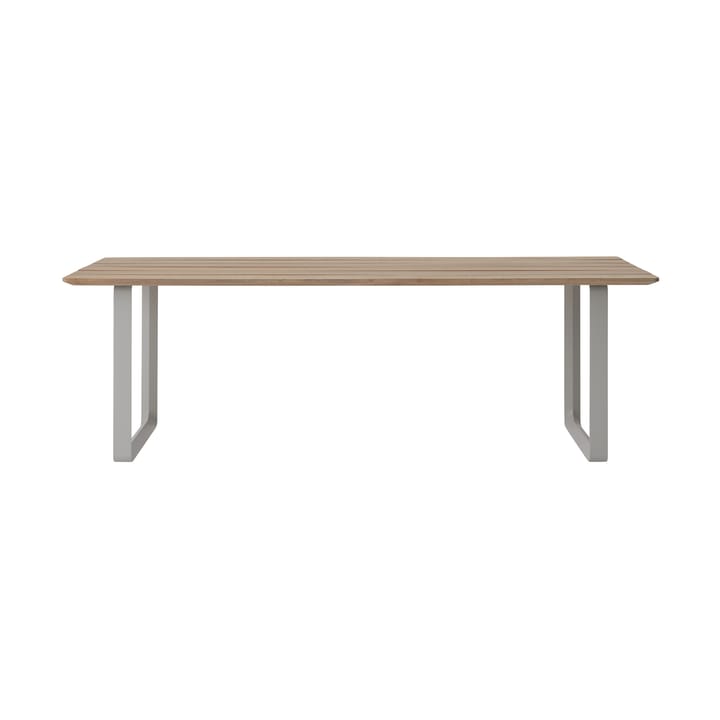 70/70 Outdoor spisebord 225x90 cm grått stålstativ Muuto