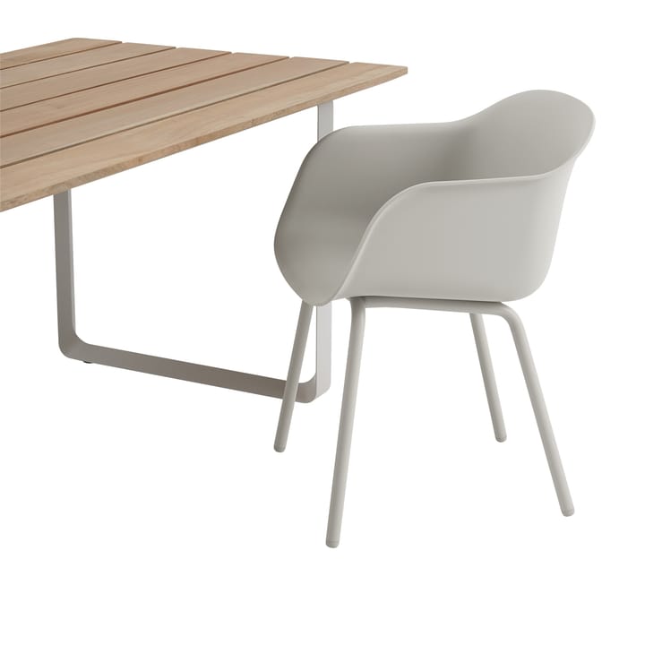 70/70 Outdoor spisebord 225x90 cm grått stålstativ Muuto