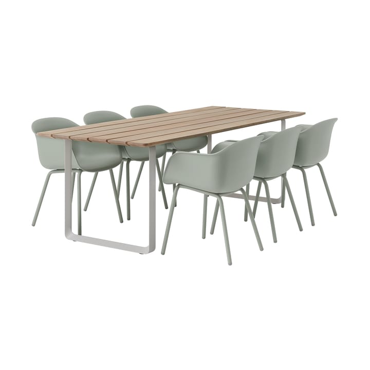 70/70 Outdoor spisebord 225x90 cm grått stålstativ - undefined - Muuto