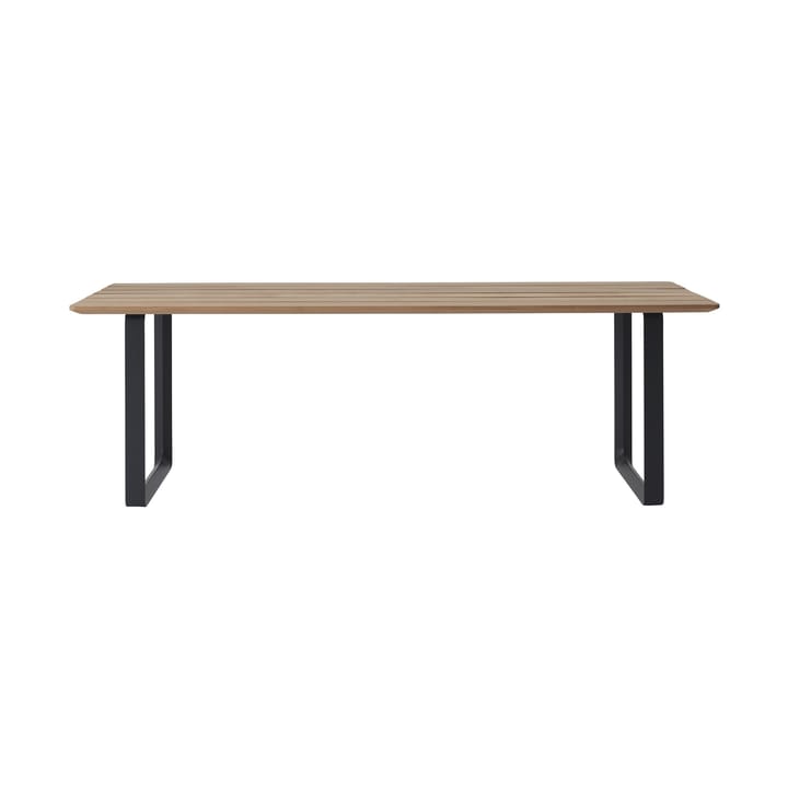 70/70 Outdoor spisebord 225x90 cm svart stålstativ Muuto