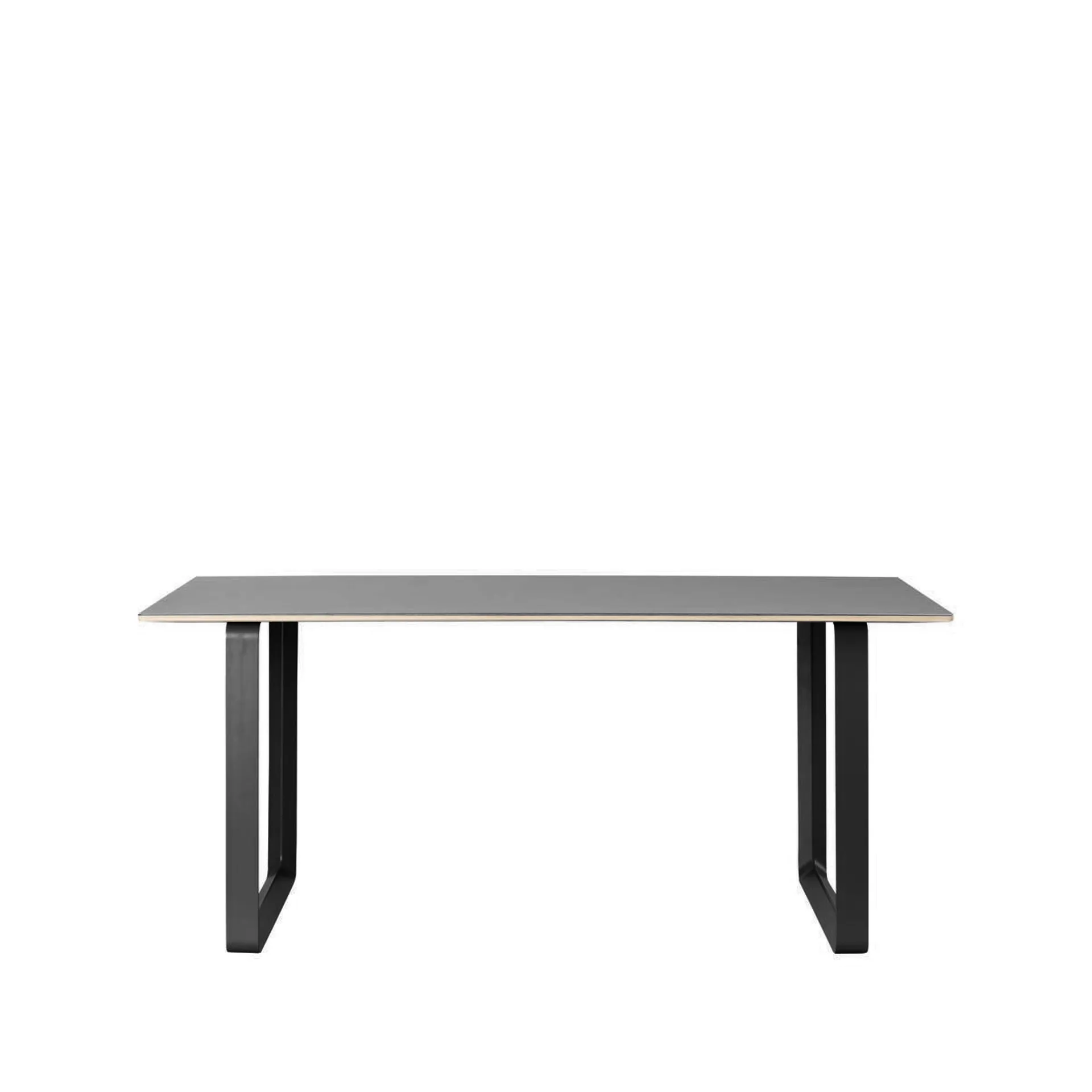 70/70 spisebord 170 x 85 cm, Black linoleum-Plywood-Black Muuto