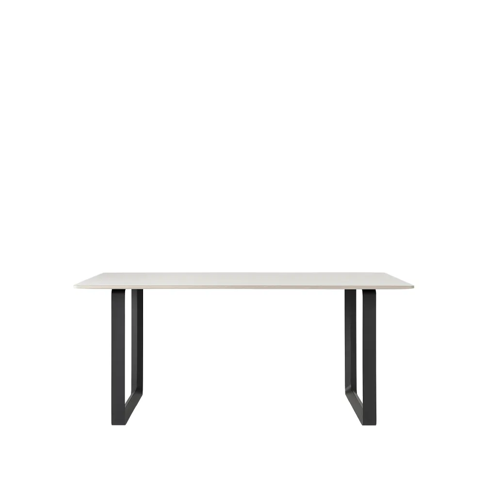 70/70 spisebord 170 x 85 cm, White laminate-Plywood-Black Muuto