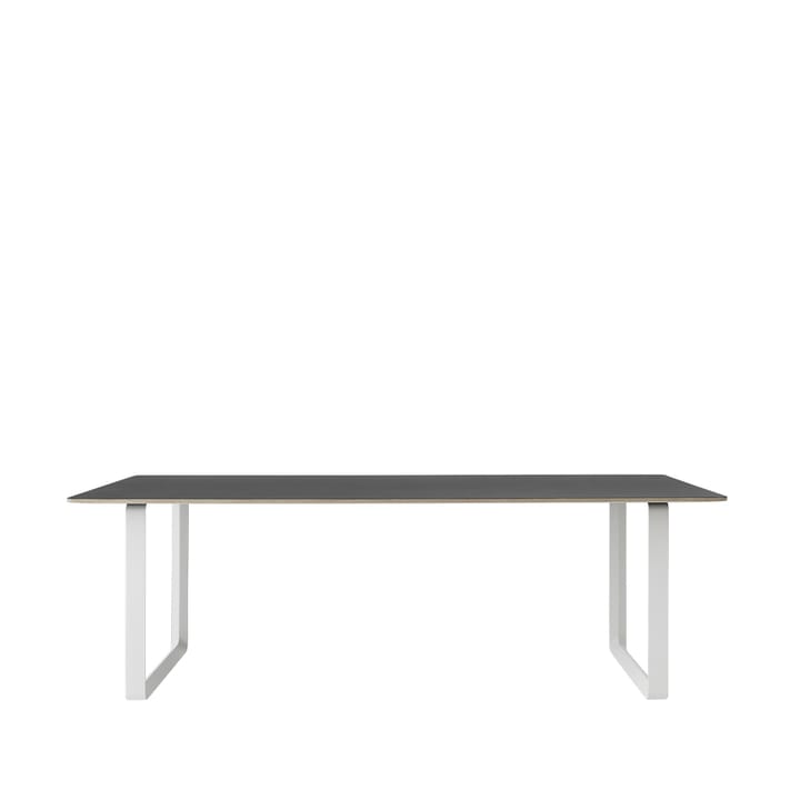 70/70 spisebord 225 x 90 cm - Black linoleum-Plywood-White - Muuto