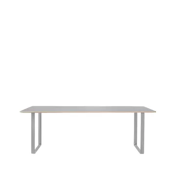 70/70 spisebord 225 x 90 cm - Grey linoleum-Plywood-Grey - Muuto