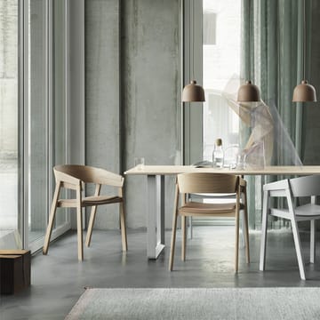 70/70 spisebord 225 x 90 cm - Oak veneer-Plywood-White - Muuto