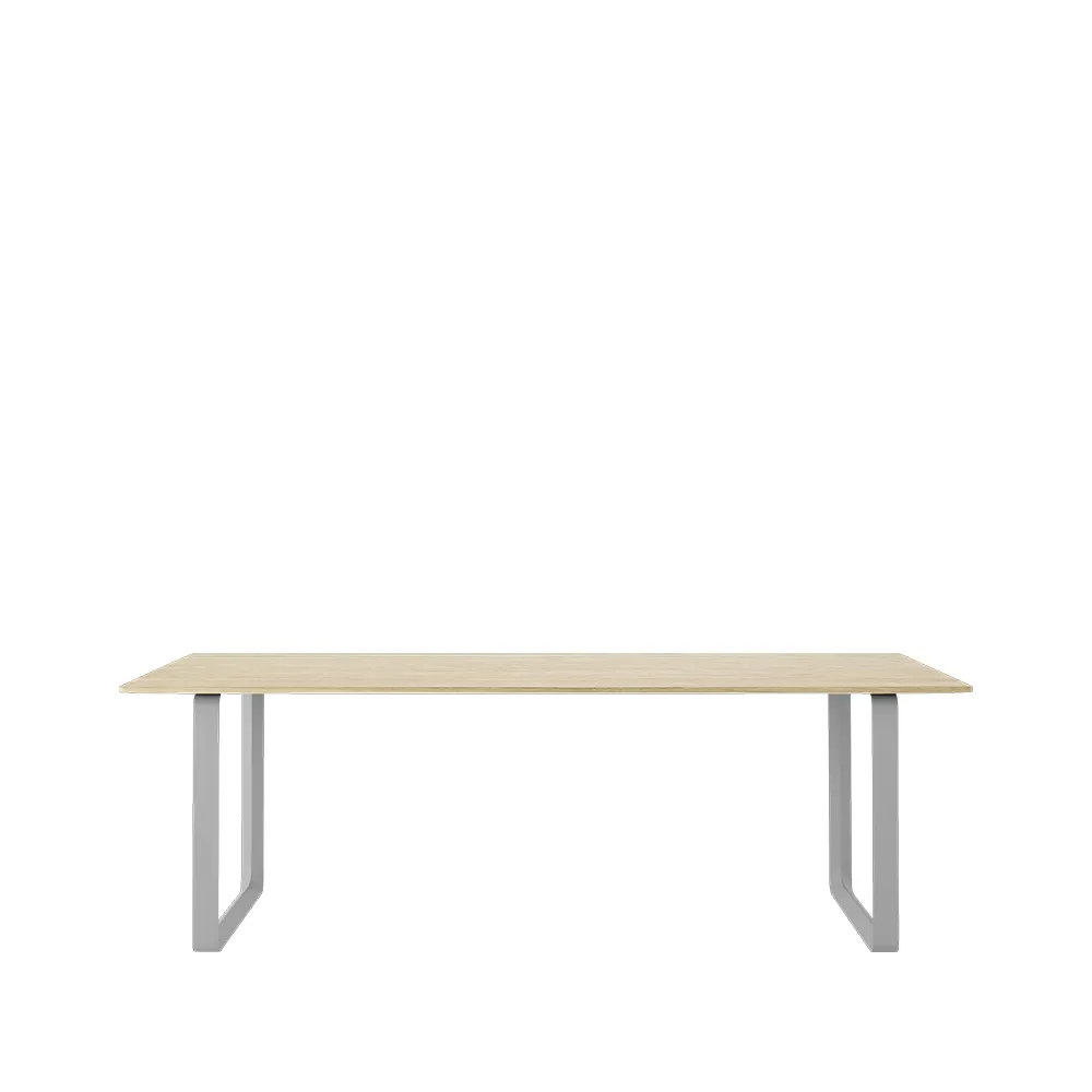 70/70 spisebord 225 x 90 cm, Solid oak-Grey Muuto
