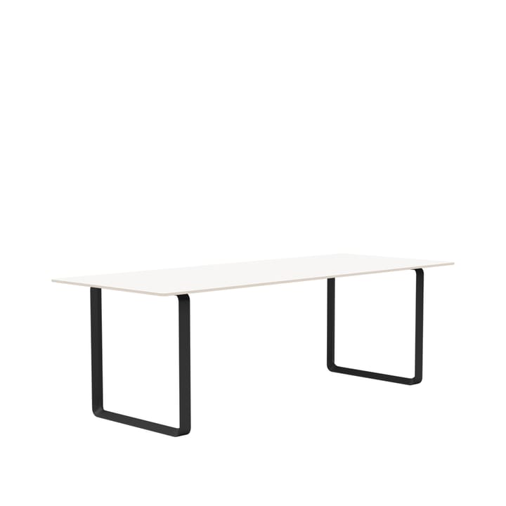 70/70 spisebord 225 x 90 cm - White laminate-Plywood-Black - Muuto