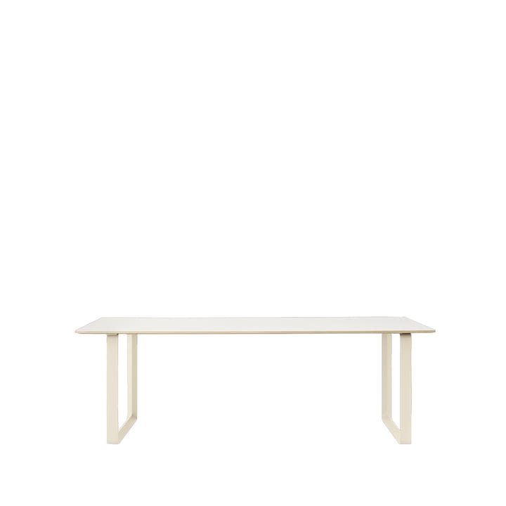 70/70 spisebord 225 x 90 cm - White laminate-Plywood-Sand - Muuto