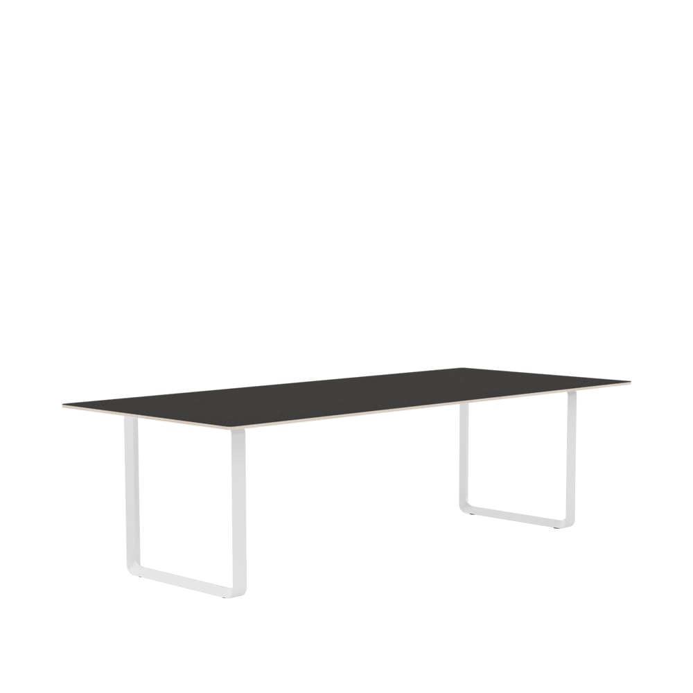 Bilde av Muuto 70/70 spisebord 255 x 108 cm Black linoleum-Plywood-White