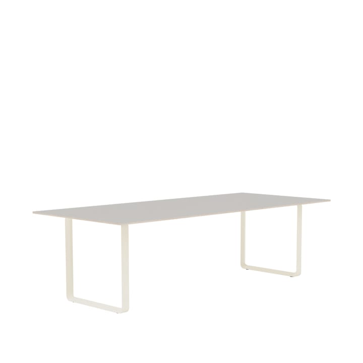 70/70 spisebord 255 x 108 cm - Grey linoleum-Plywood-Sand - Muuto