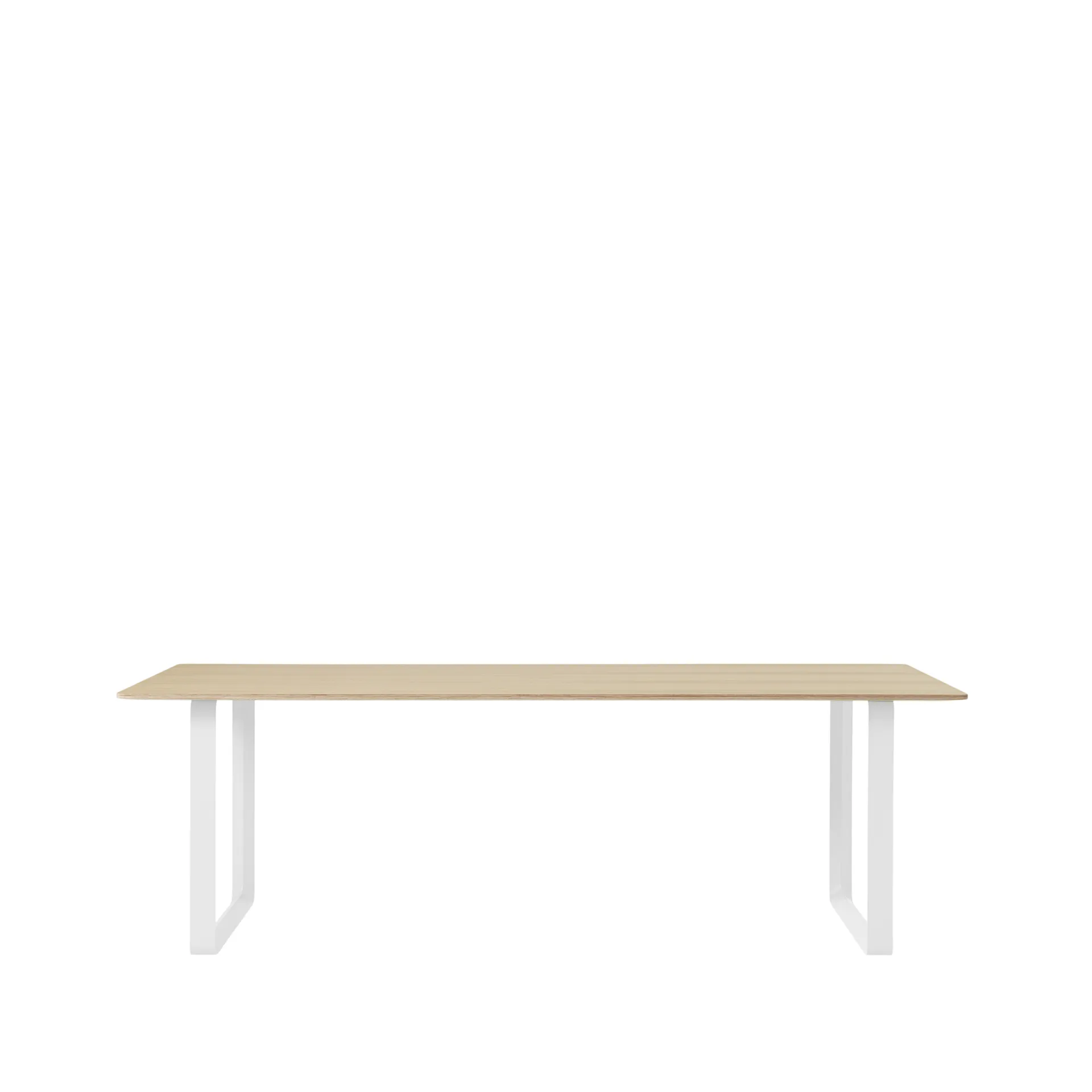70/70 spisebord 255 x 108 cm, Oak veneer-Plywood-White Muuto