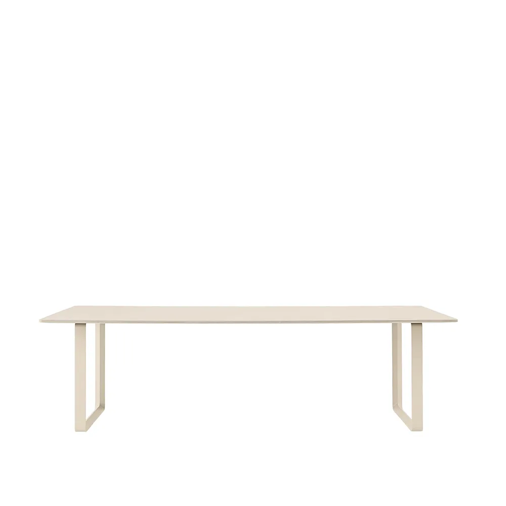 70/70 spisebord 255 x 108 cm, Sand laminate-Plywood-Sand Muuto