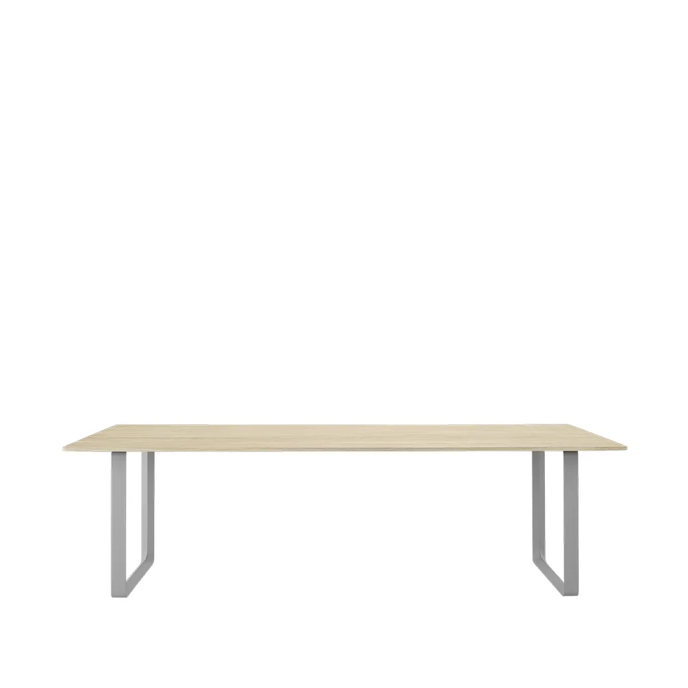 70/70 spisebord 255 x 108 cm, Solid oak-Grey Muuto