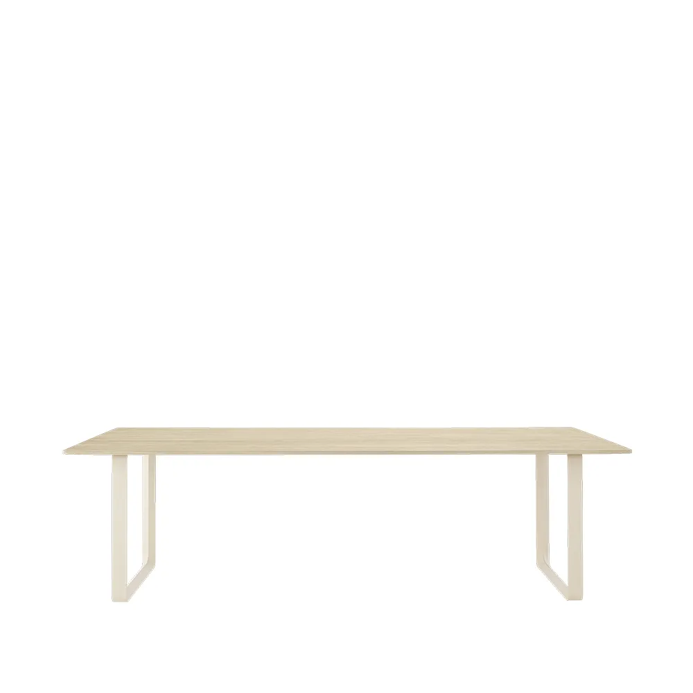 70/70 spisebord 255 x 108 cm, Solid oak-Sand Muuto
