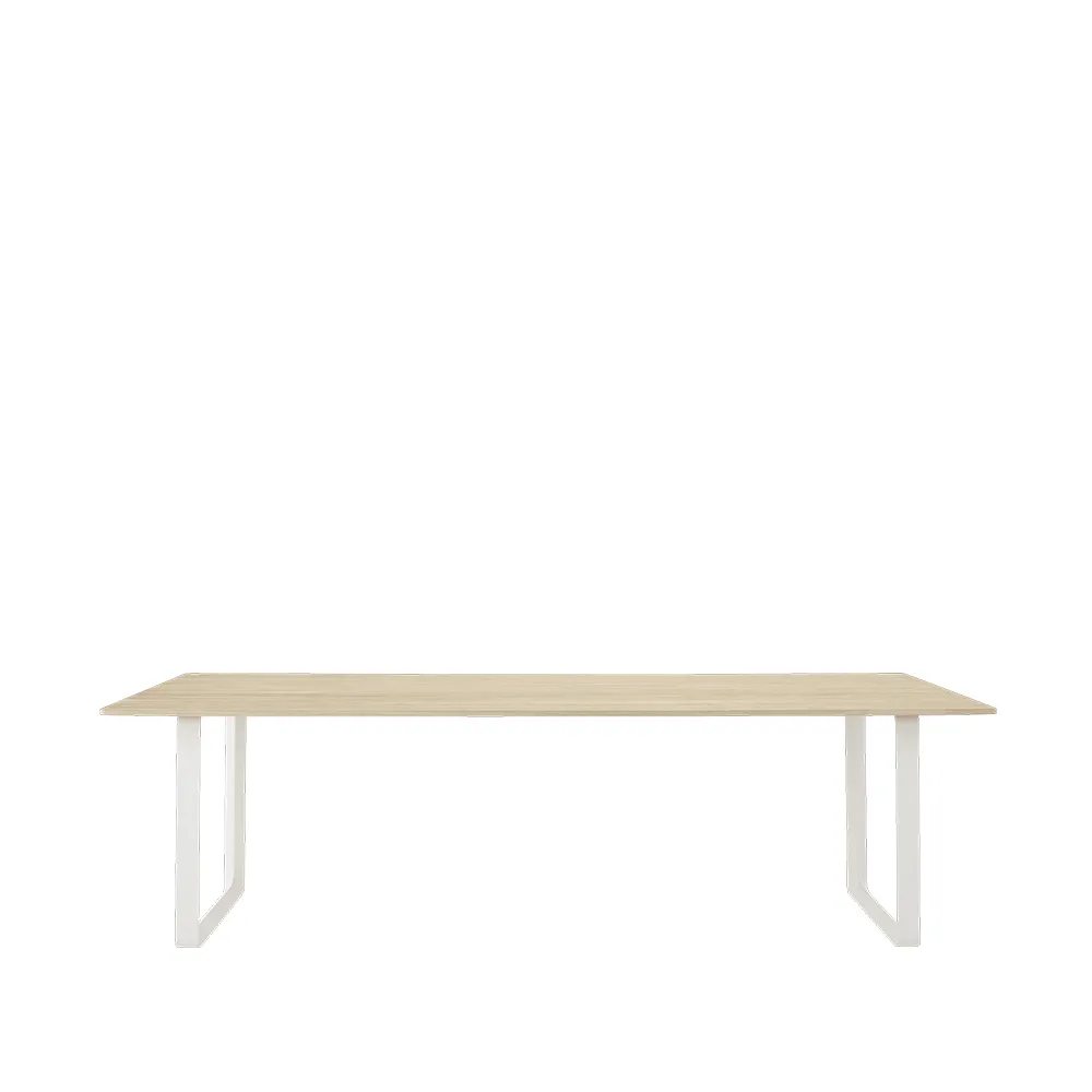 70/70 spisebord 255 x 108 cm, Solid oak-White Muuto