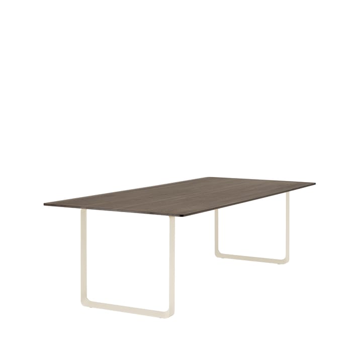 70/70 spisebord 255 x 108 cm, Solid smoked oak-Sand Muuto