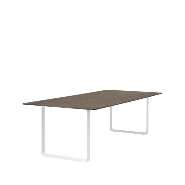 70/70 spisebord 255 x 108 cm, Solid smoked oak-White Muuto
