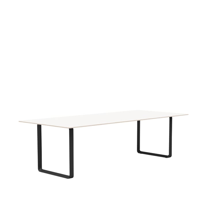 70/70 spisebord 255 x 108 cm - White laminate-Plywood-Black - Muuto