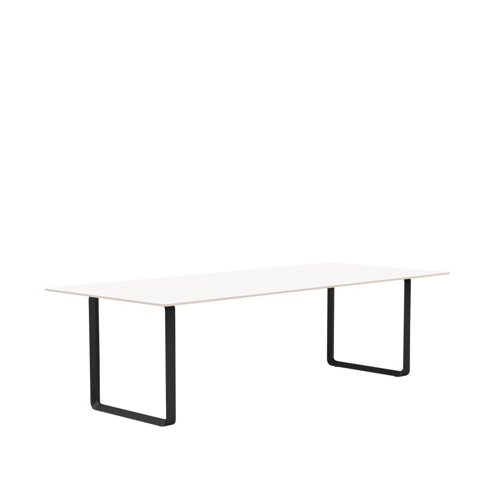 Bilde av Muuto 70/70 spisebord 255 x 108 cm White laminate-Plywood-Black