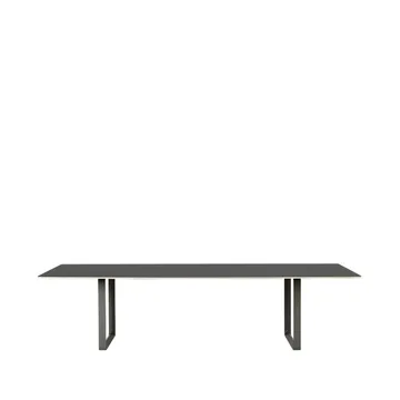 70/70 spisebord 295 x 108 cm - Black linoleum-Plywood-Black - Muuto