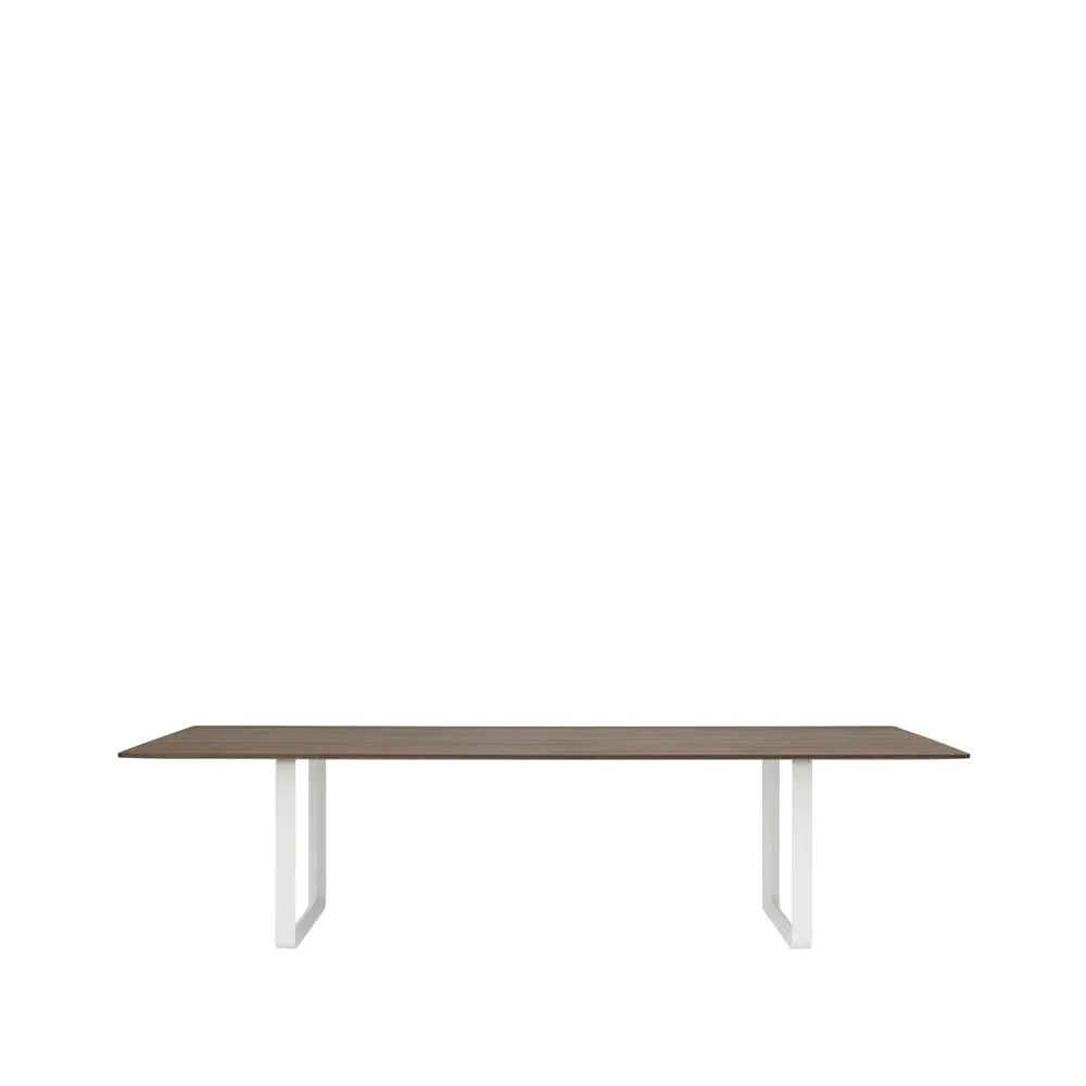70/70 spisebord 295 x 108 cm, Solid smoked oak-White Muuto