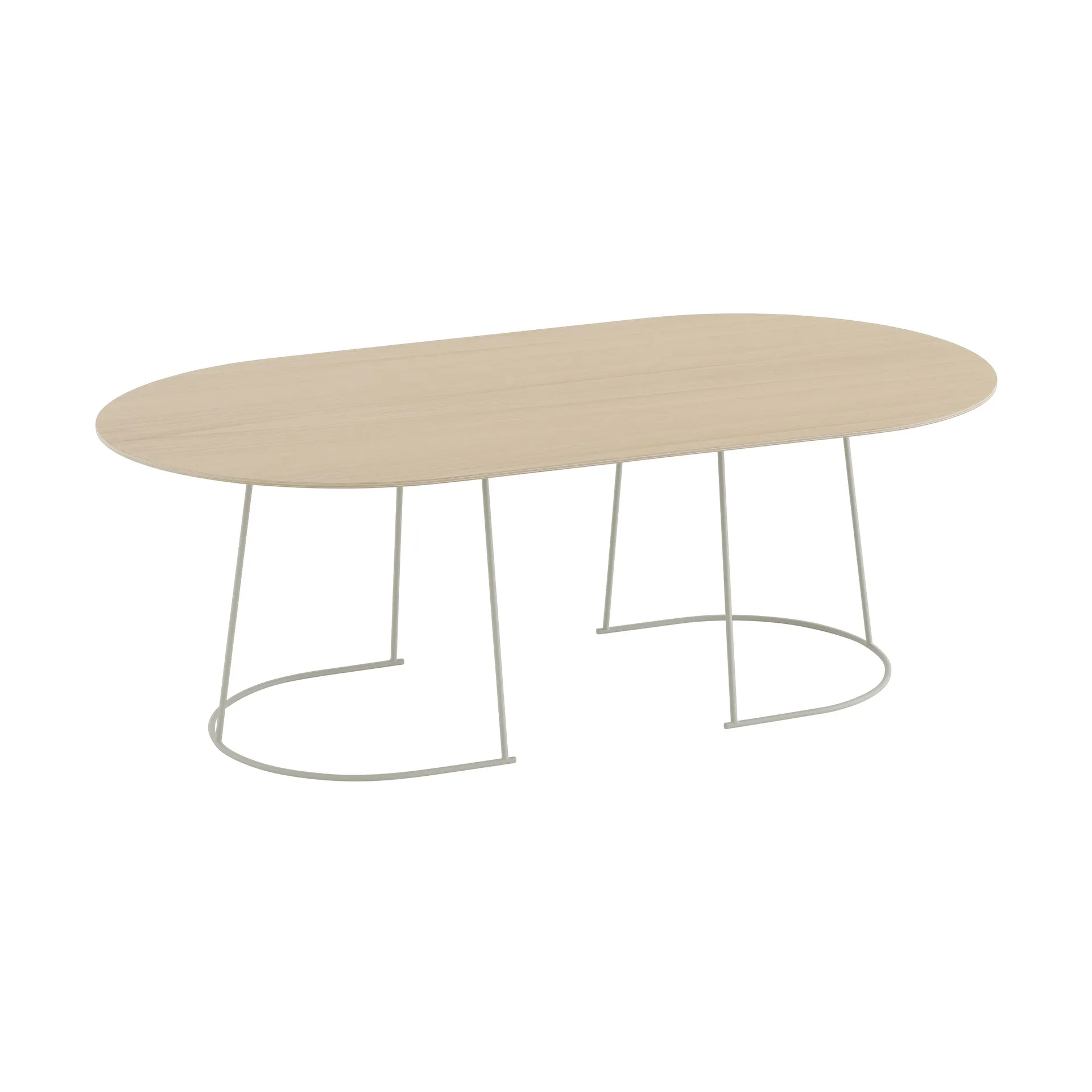 Airy sofabord large, Lakkert eikefinér-off white Muuto