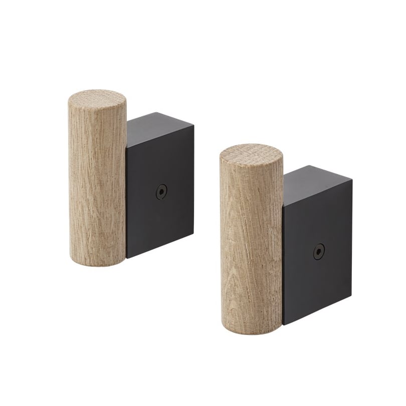 Muuto Attach knagg 2-stk. Oak-black