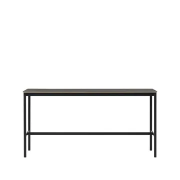 Base High barbord - black linoleum, sort stativ, plywoodkant, b 50 l 190 h 95 - Muuto