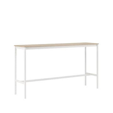 Base High barbord - oak, hvitt stativ, plywoodkant, b 50 l 190 h 105 - Muuto