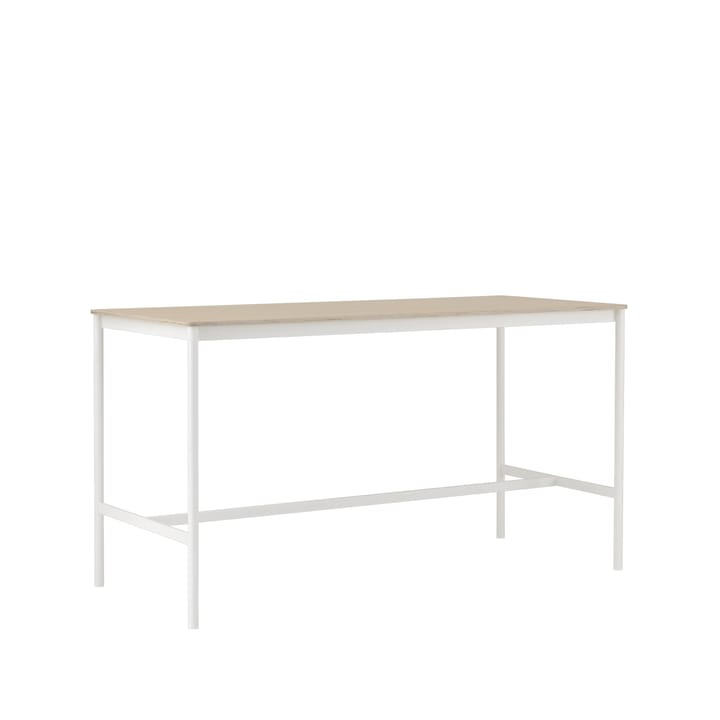 Base High barbord, oak, hvitt stativ, plywoodkant, b 85 l 190 h 105 Muuto