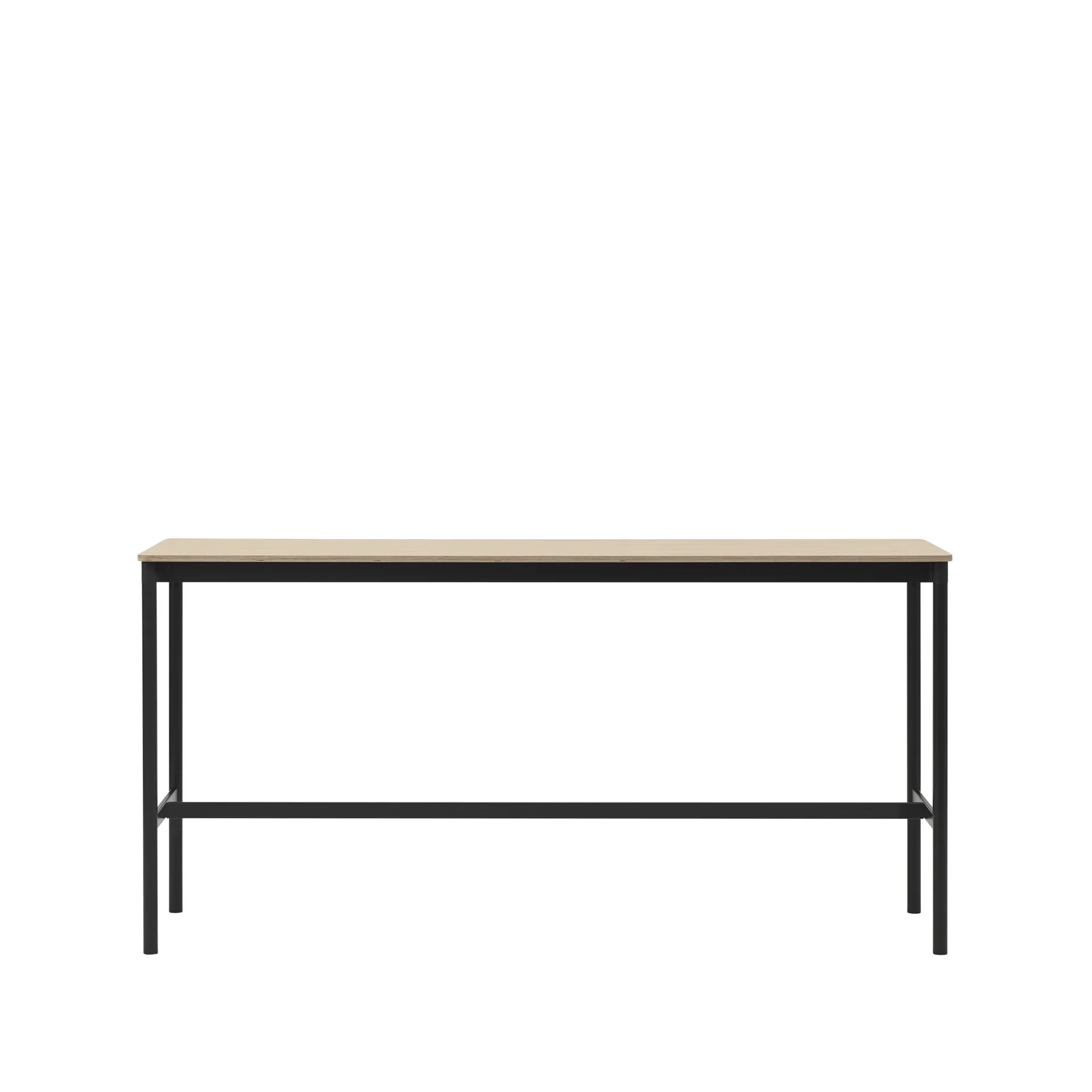 Base High barbord, oak, sort stativ, plywoodkant, b 50 l 190 h 95 Muuto