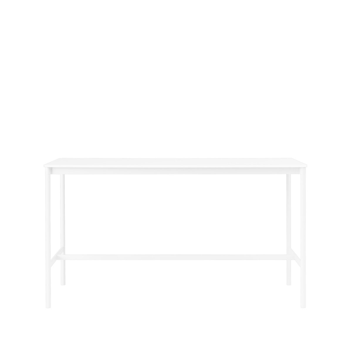 Muuto Base High barbord white laminate, hvitt stativ, abs kant, b 85 l 190 h 105