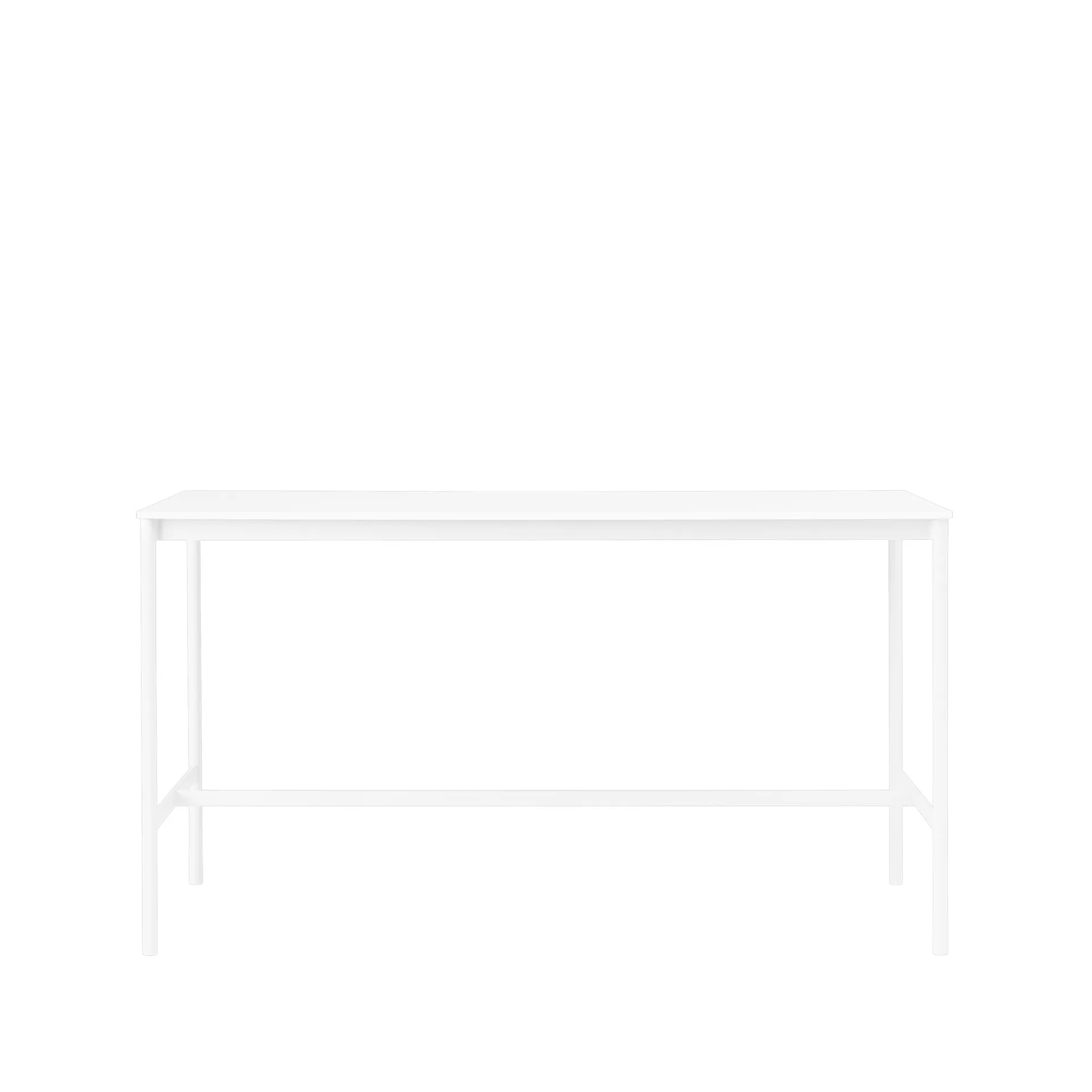 Base High barbord, white laminate, hvitt stativ, abs kant, b 85 l 190 h 105 Muuto