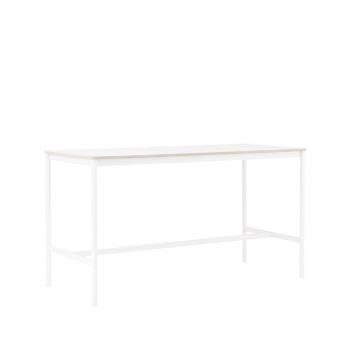 Base High barbord, white laminate, hvitt stativ, plywoodkant, b 85 l 190 h 105 Muuto